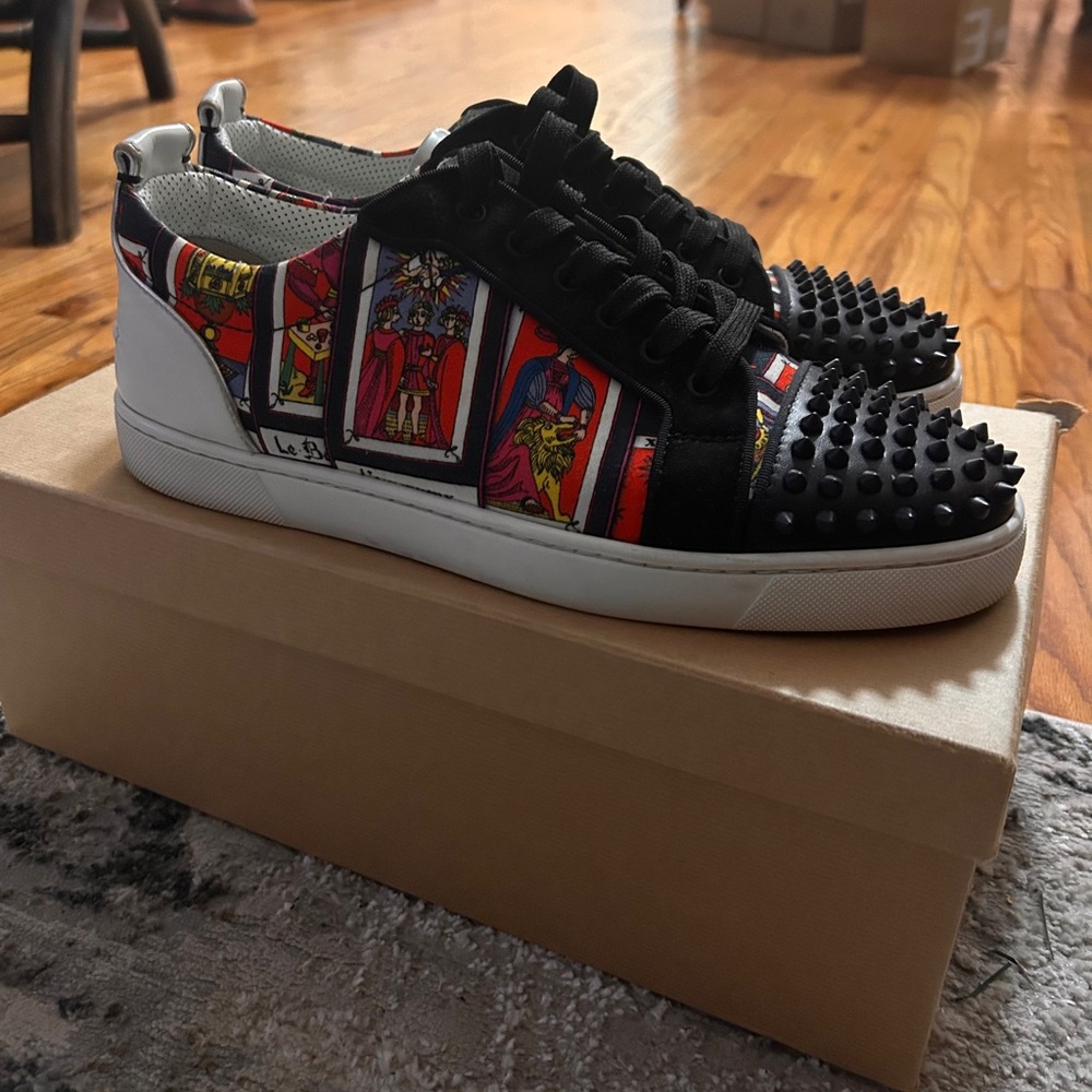 Christian Louboutin Multicolor Louis Junior Spikes Orlato Sneakers